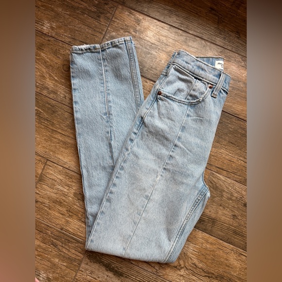 Abercrombie The 90s Straight Ultra High Rise split ankle 23 000R curve love - Picture 8 of 8